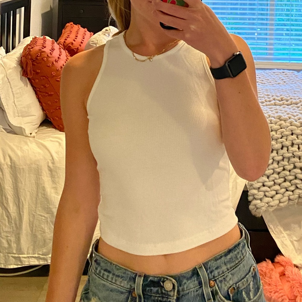 Medium soft white tank top